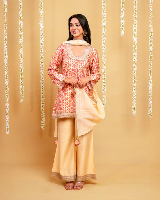 Rose Twilight Sharara Set