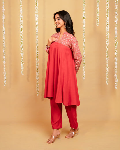 Crimson glow Co-ord Set