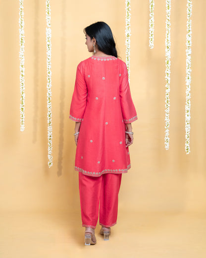 Coral Dawn Kurta Set