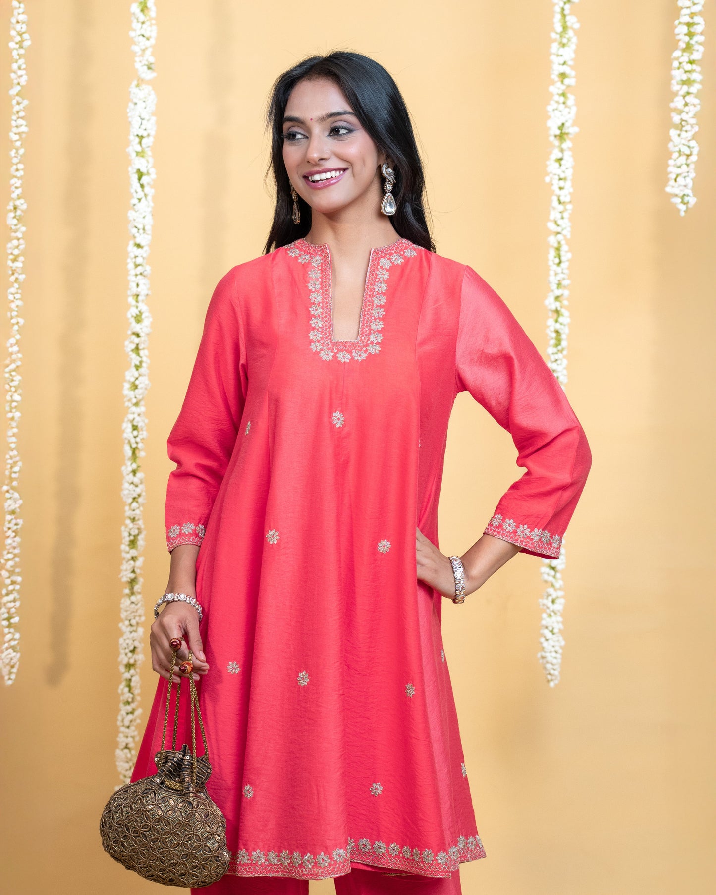 Coral Dawn Kurta Set