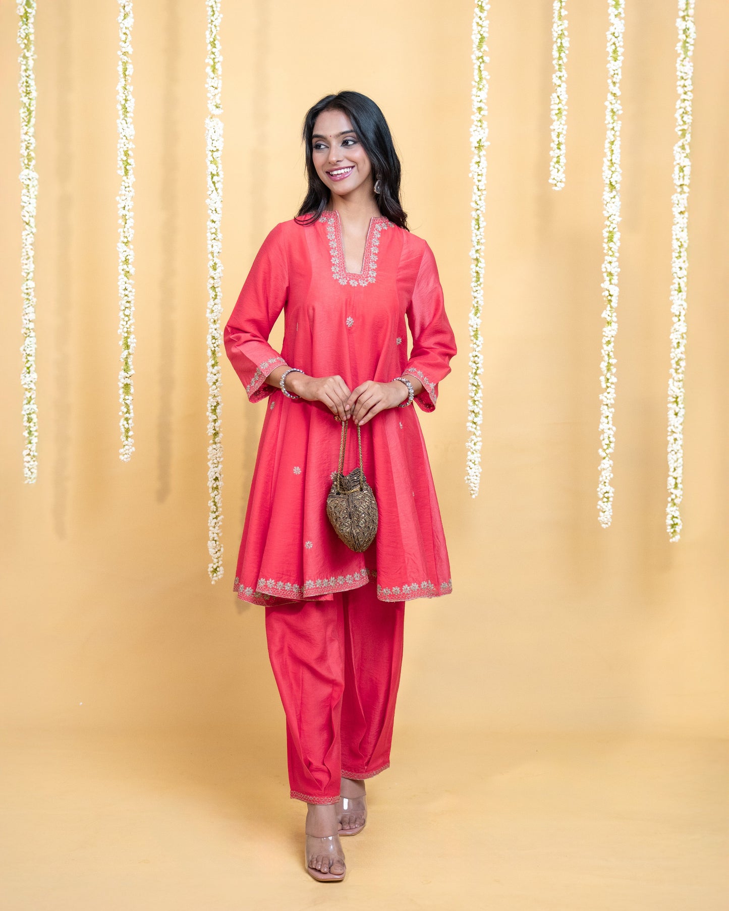 Coral Dawn Kurta Set