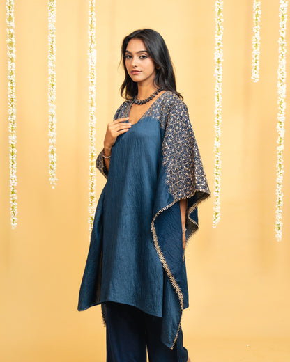 Midnight Bloom Kaftan Set