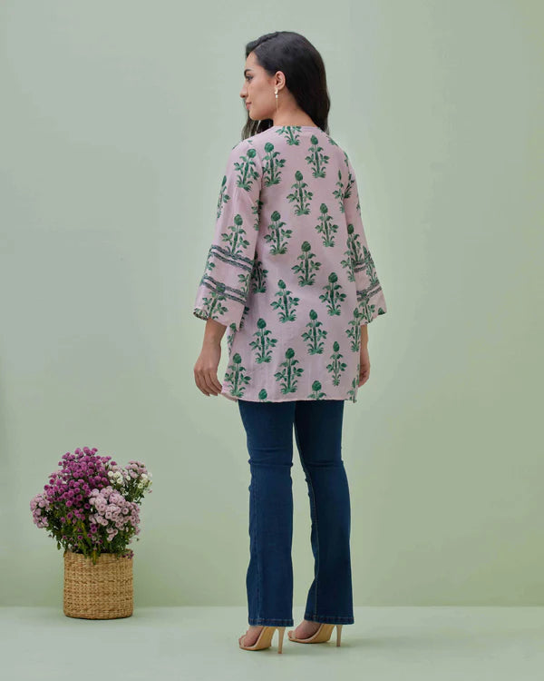 Printed Tunic with Embroidery