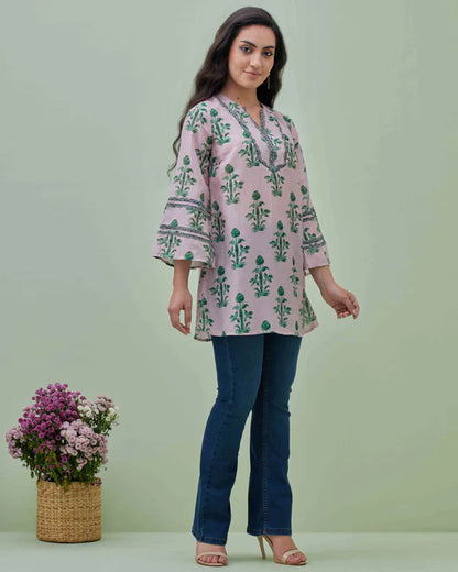 Printed Tunic with Embroidery