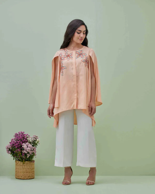 Peach Pink Cape Top