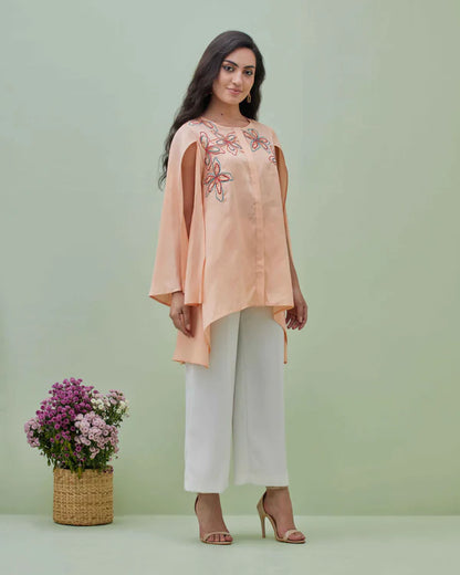 Peach Pink Cape Top