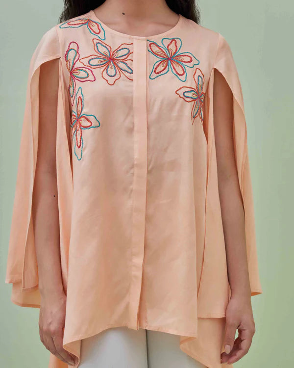 Peach Pink Cape Top