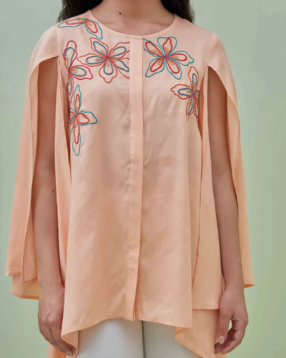 Peach Pink Cape Top