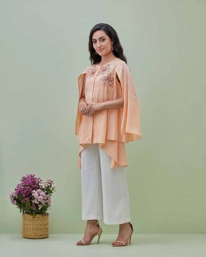 Peach Pink Cape Top