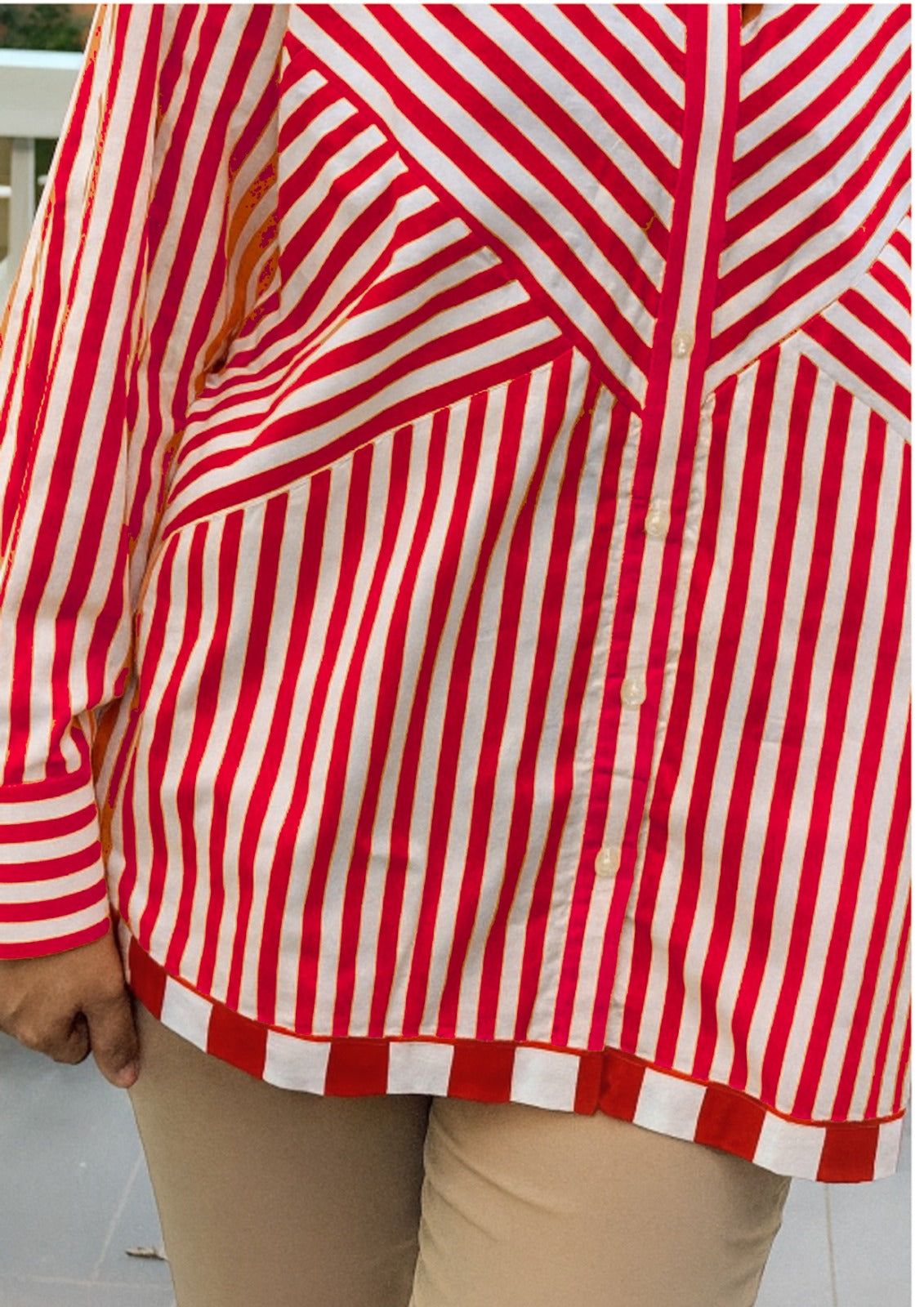 Tangerine Stripe Shirt