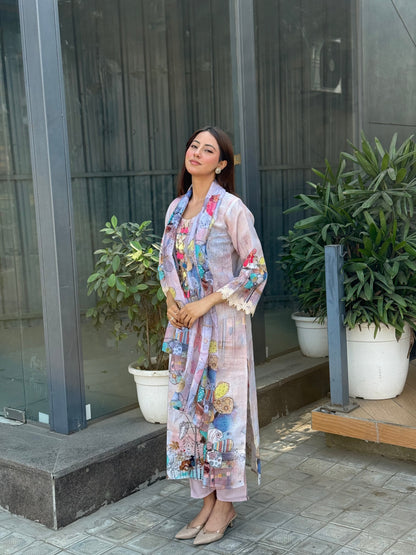 MITALI MAKKAR IN SPRING VALLEY EMBROIDERED KURTA SET