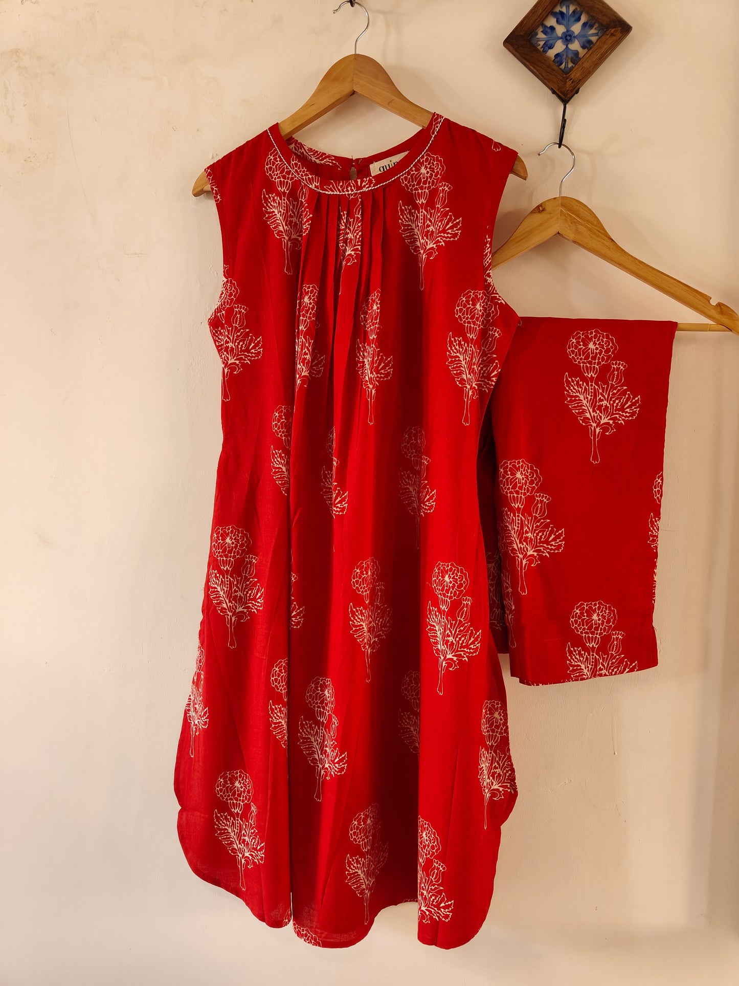 Rose Noir Red Kurta Coord Set (Set of 2)