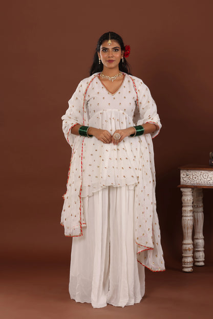 Niqhat Georgette Gharara suit set