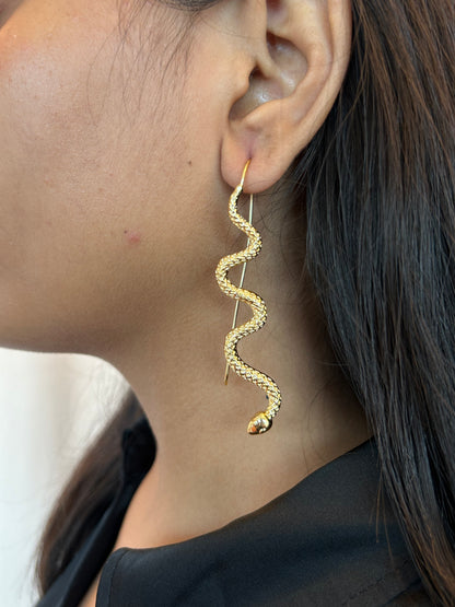 Slimy snake earrings