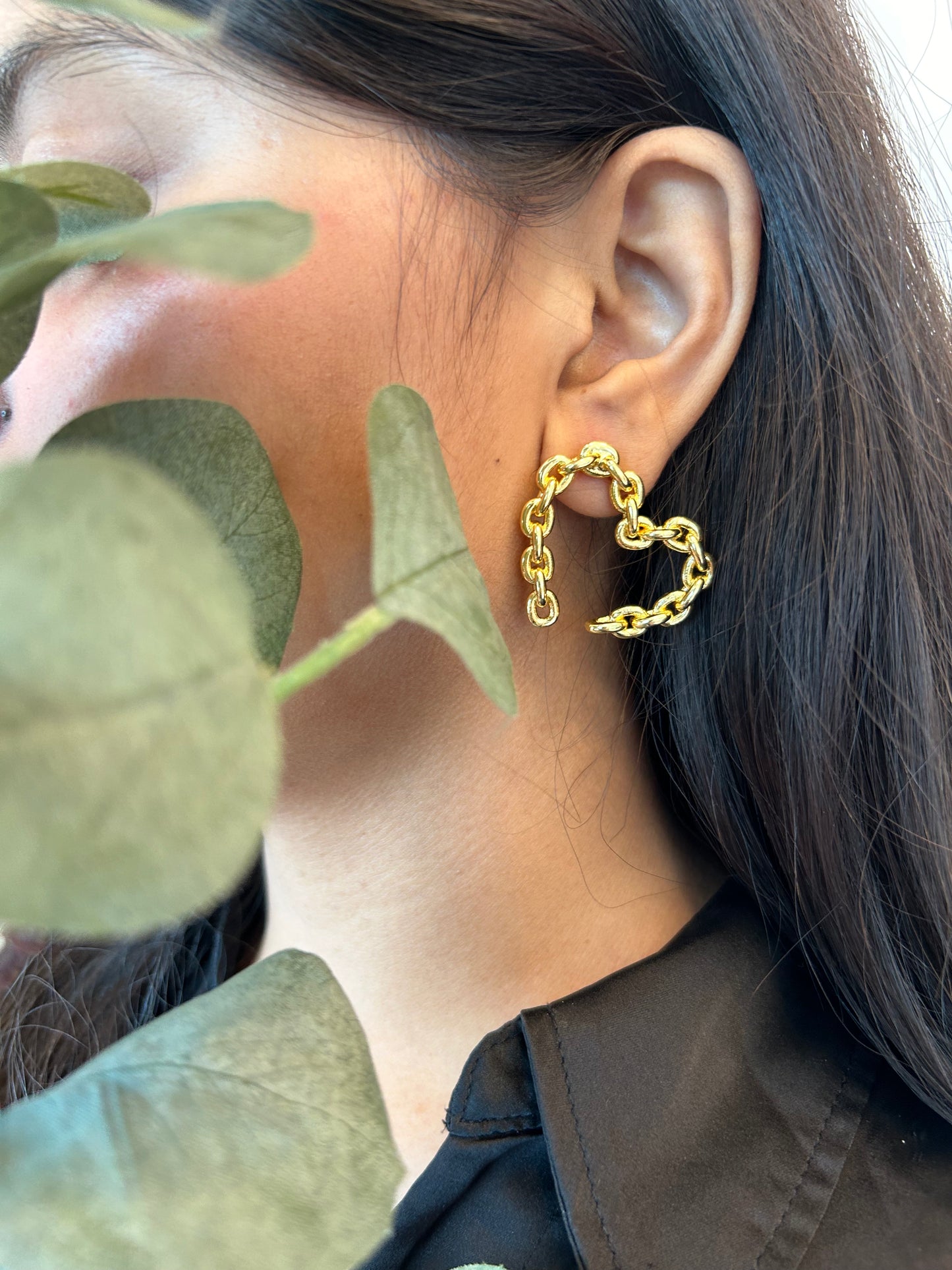 Chain Heart Studs