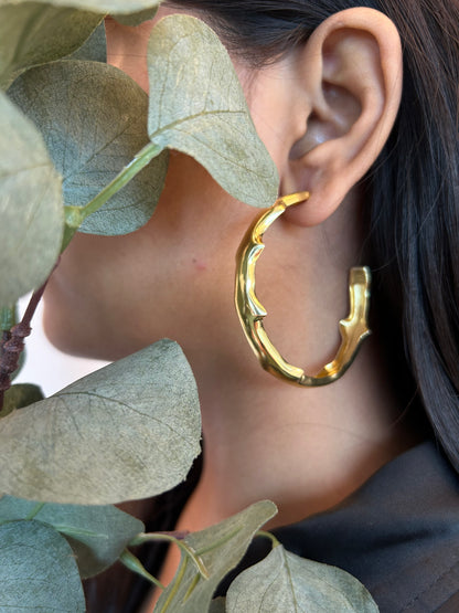 Drip hoop earrings