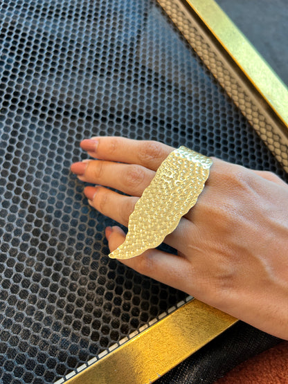 Hammered ring cuff