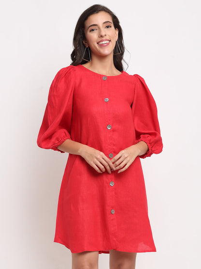 Hemp Red Tent Dress