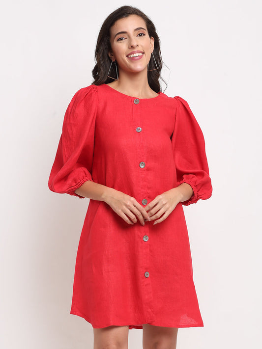 Hemp Red Tent Dress