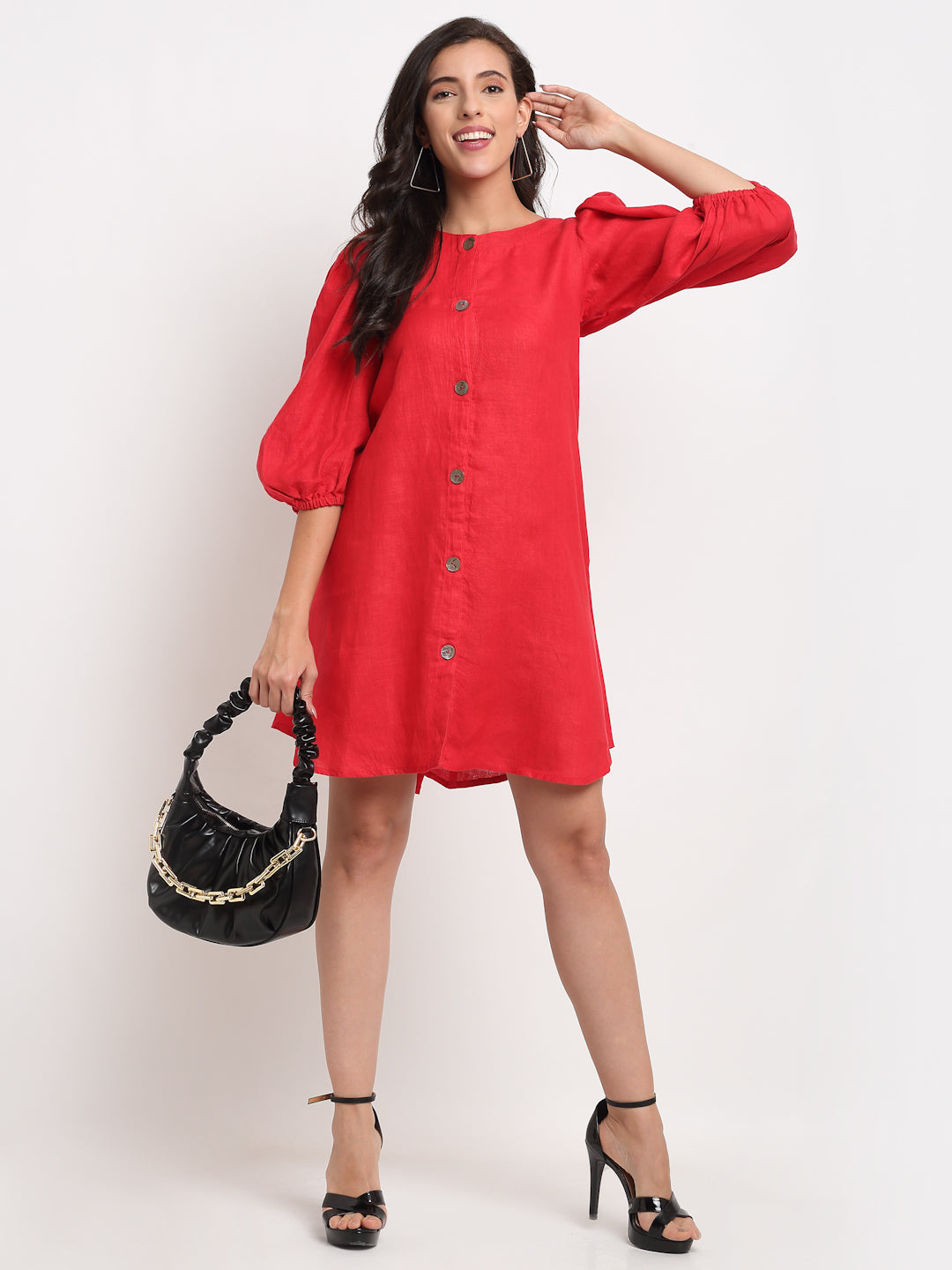 Hemp Red Tent Dress