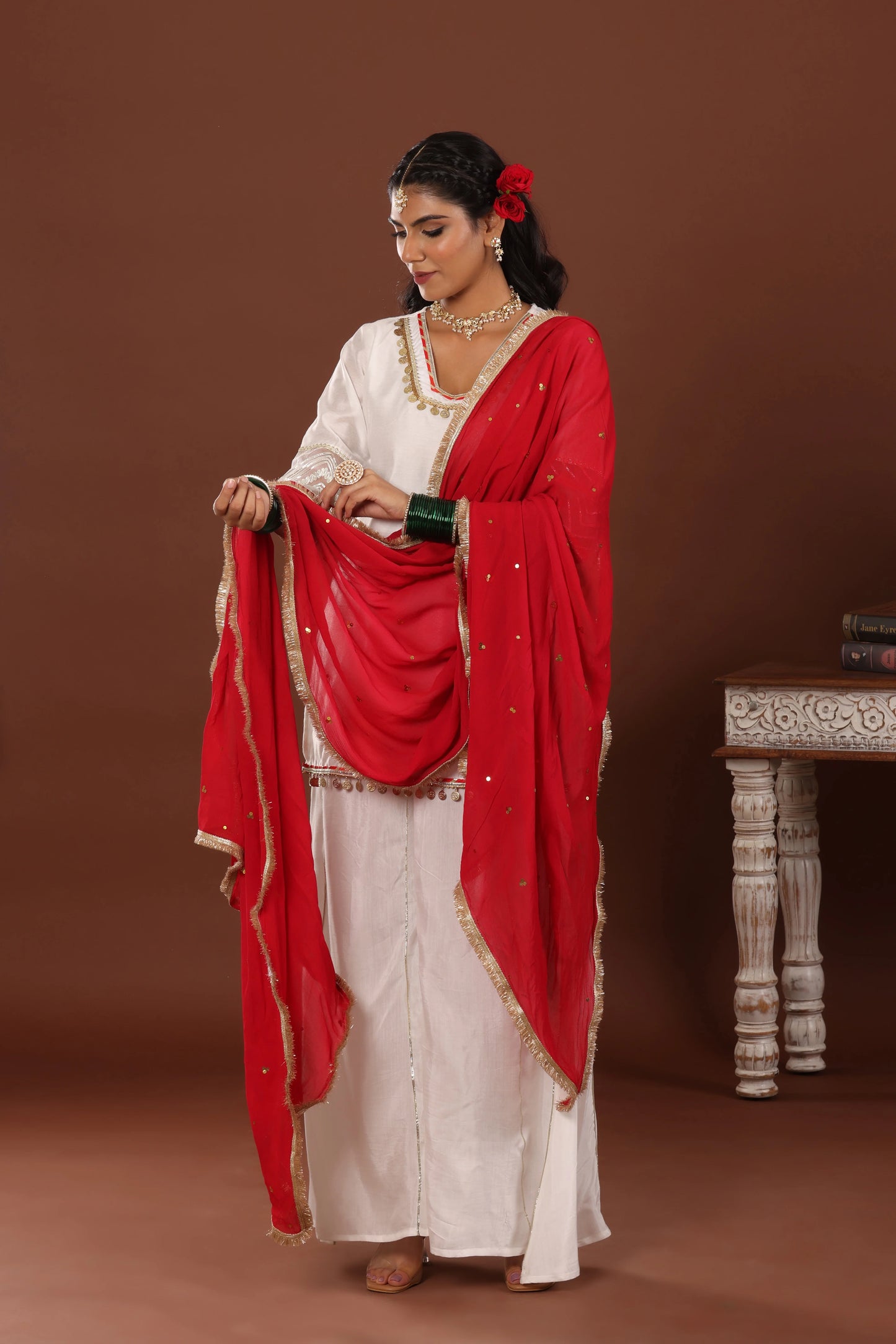 Alizeh chanderi suit set