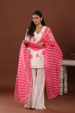 Lotus Print sharara set