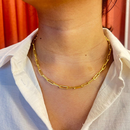 Amour textured link chain