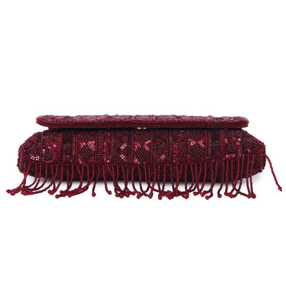 Maroon mahira clutch