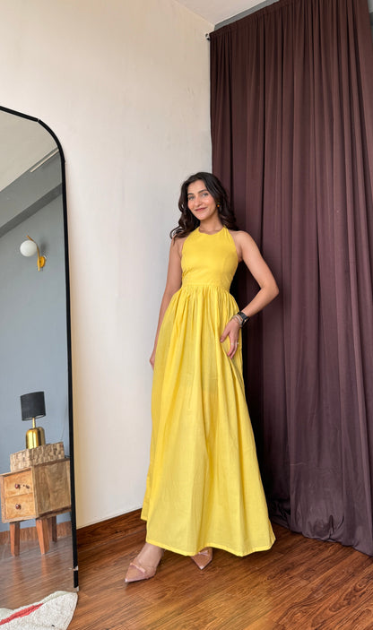 BUTTER YELLOW COTTON DRESS