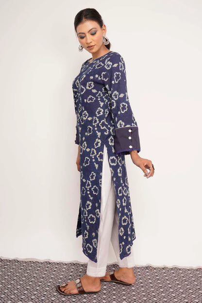 Indigo Dabu Printed Kurta Set