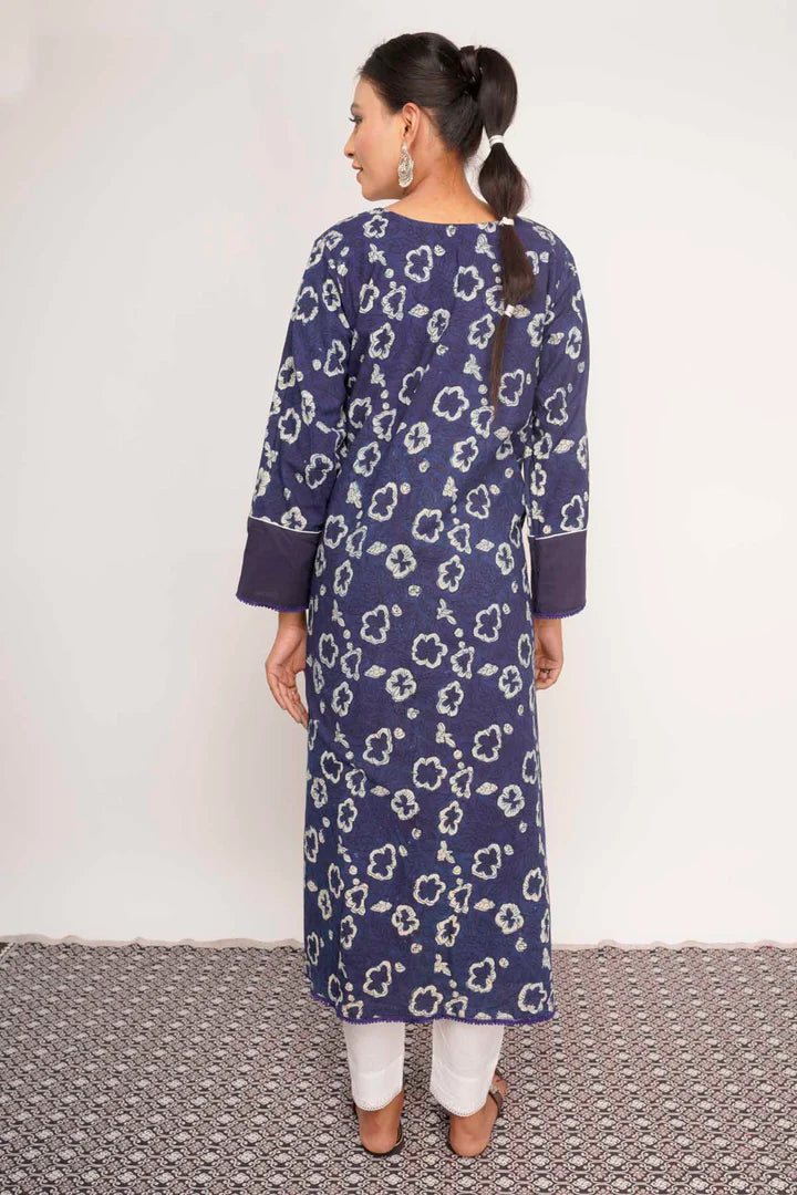 Indigo Dabu Printed Kurta Set