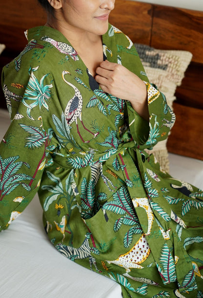 Jungle Joy Green Robe
