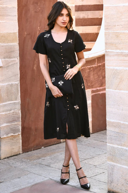 Kairavi Bug Embroidered Dress