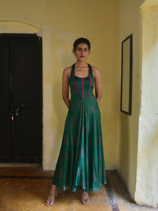 Kavya Modal Halter Corset Dress