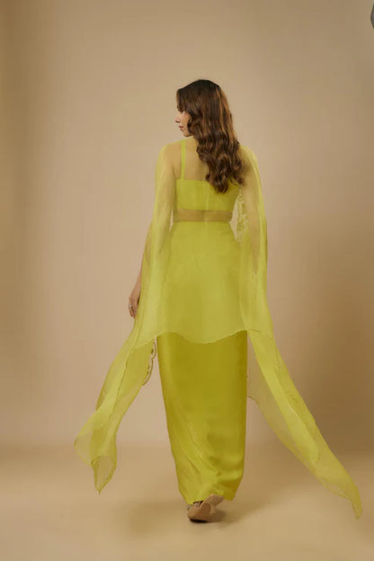 Lime Green Drape Set