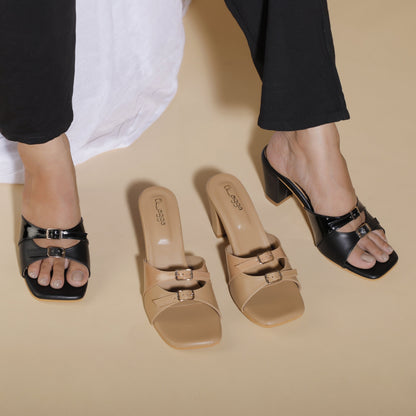 Monochrome Beige Heels