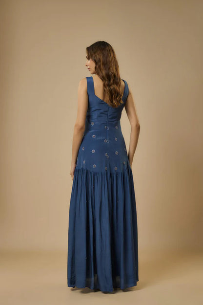 Midnight Embroidered Gown