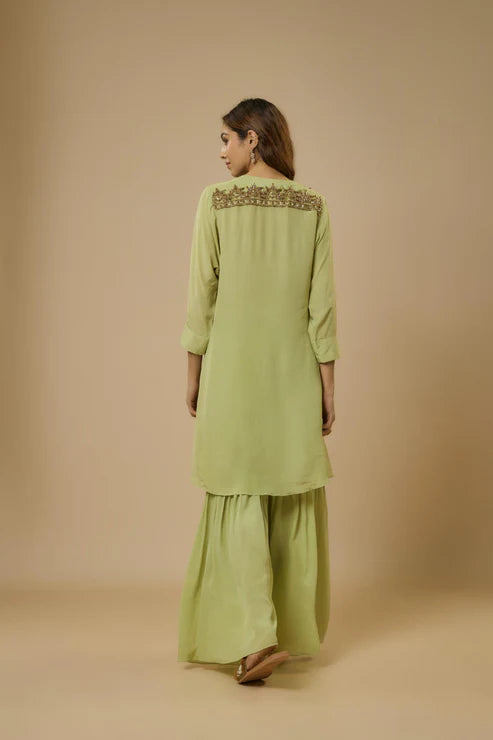 Mint Green Sharara Set