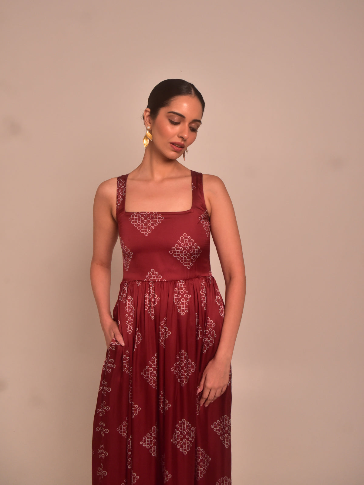 Mohna Modal Pleated Dress