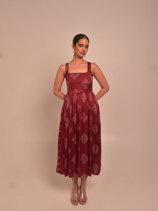 Mohna Modal Pleated Dress