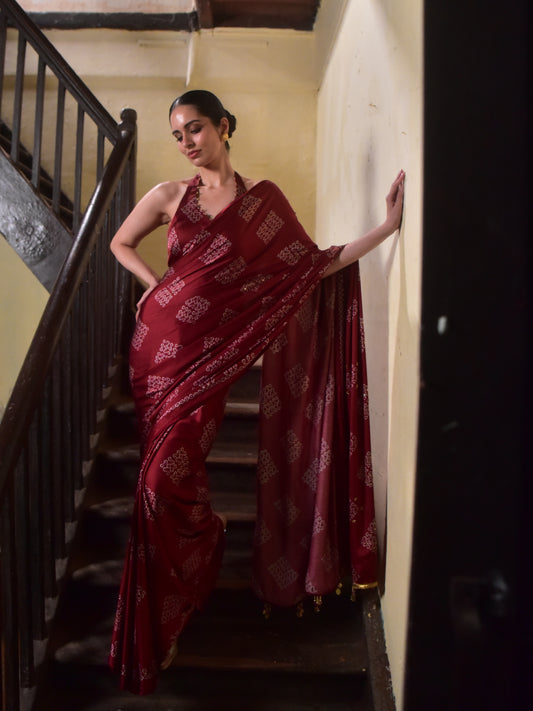 Mohna Modal Saree with Blouse