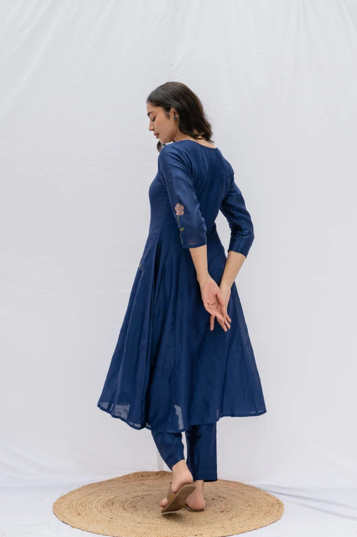 Blue rose kurta , pant and dupatta 3pc