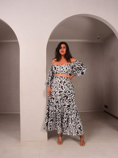 Nia Top Skirt Set