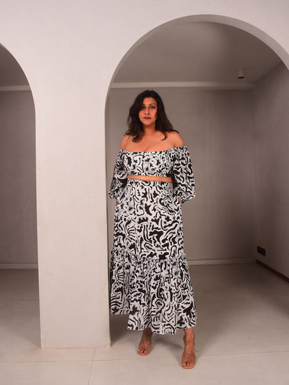 Nia Top Skirt Set
