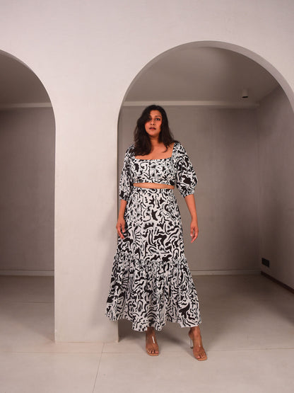 Nia Top Skirt Set
