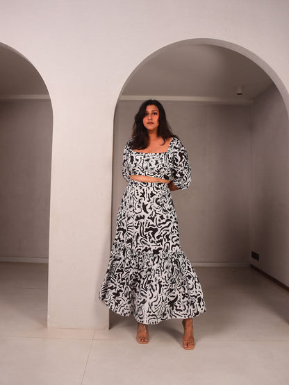 Nia Top Skirt Set