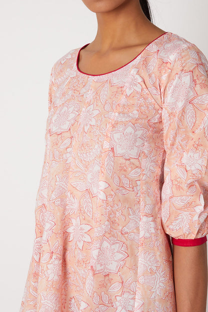 Peach Kali Dress - Fit and Flare Dress for Women