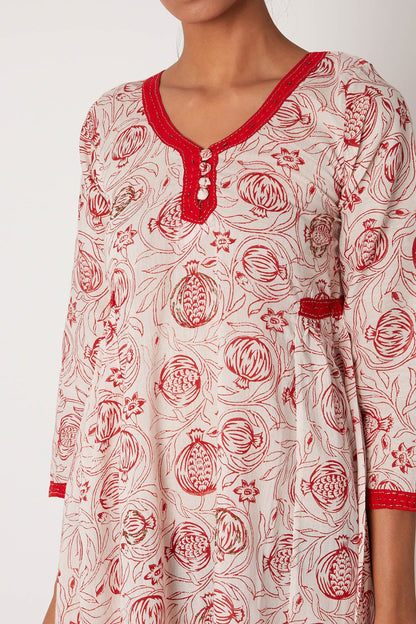 Pomegranate Kurta - Kurta Dress for Women