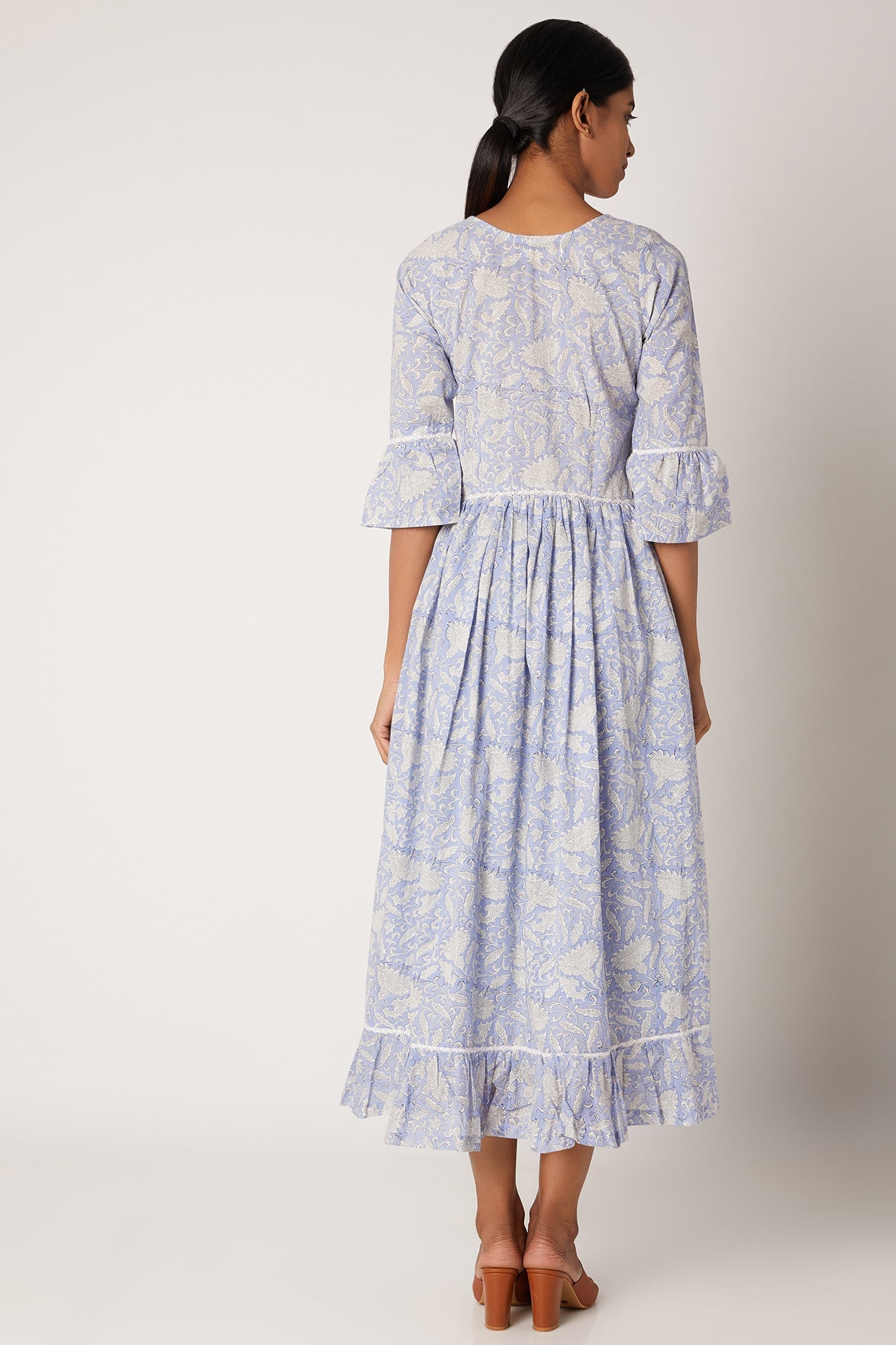 Purple Dress - Printed Purple Long Dress