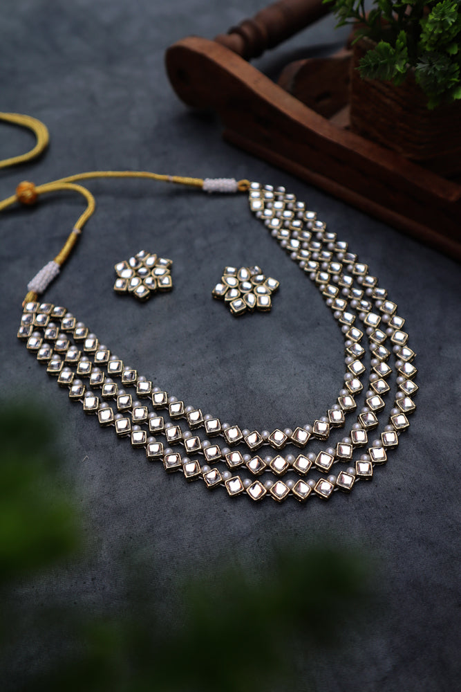 Kundan Layered Necklace Set